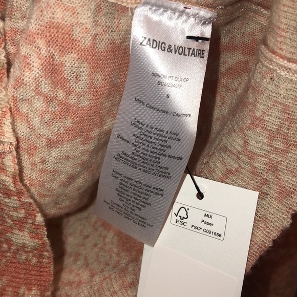 Zadig & Voltaire Deluxe 100% Cashmere Buttoned Front Cardigan. Size S - Picture 7 of 8